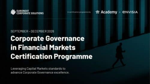 Envisia și Academy – Euronext Group lansează un nou program de certificare dedicat guvernanței corporative pe piețele financiare
