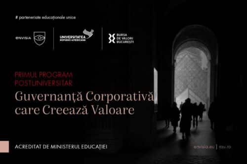 ENVISIA lansează ediția a 13-a a programului postuniversitar dedicat guvernanței corporative și creării de valoare
