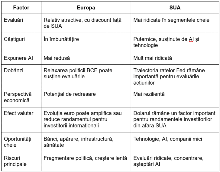 Europa sau SUA și piața cu mai mult potențial în S2 2026 1 y